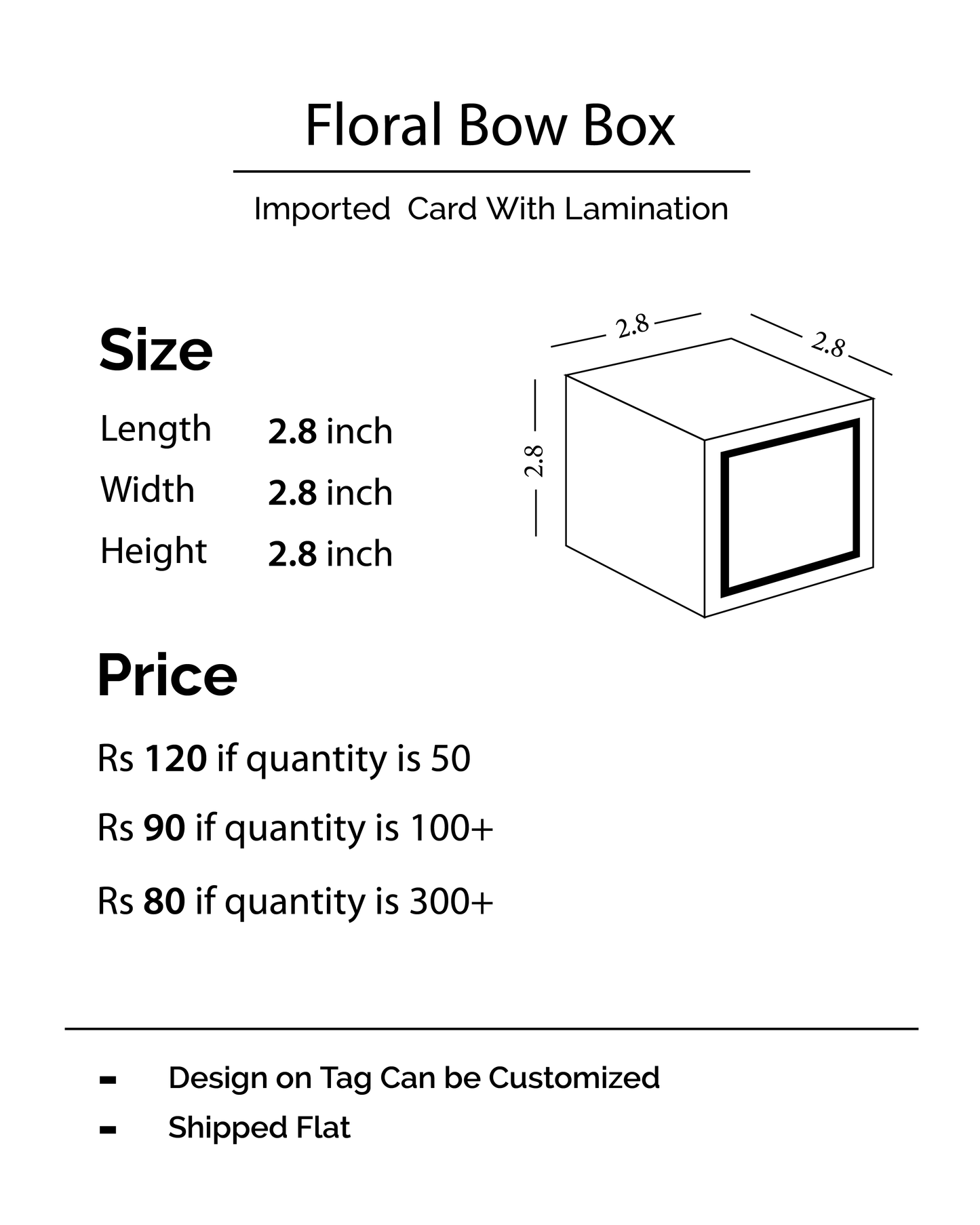 Floral Bow Bid Box D002