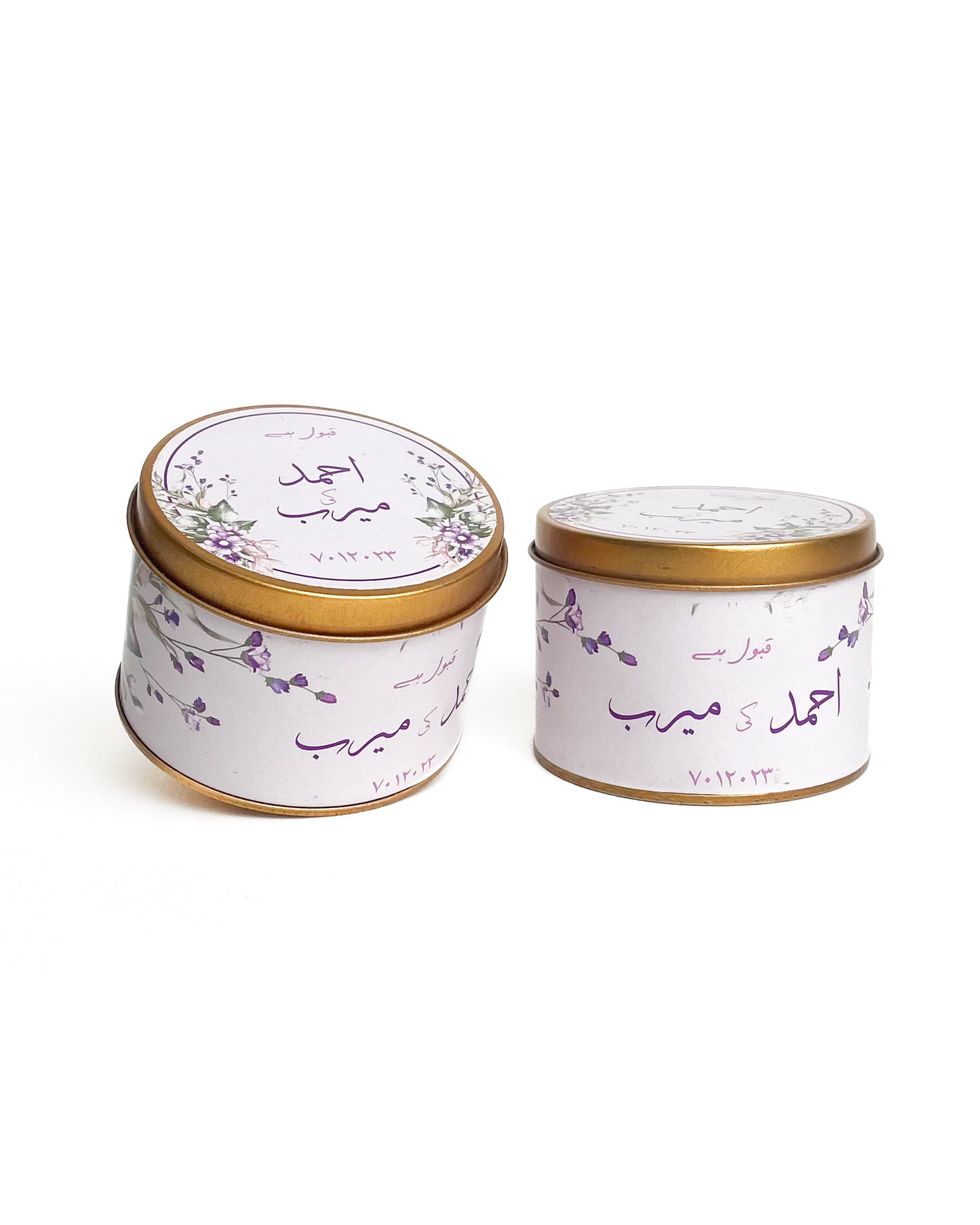 3 inch Round Tin Bid Box D004