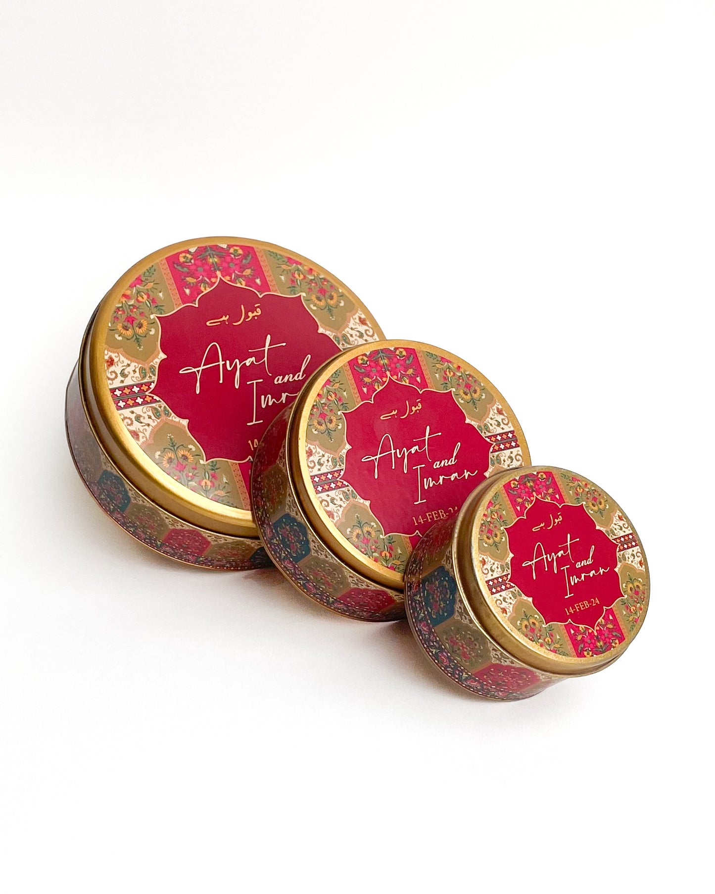 3 Inch Round Tin Bid Box D002