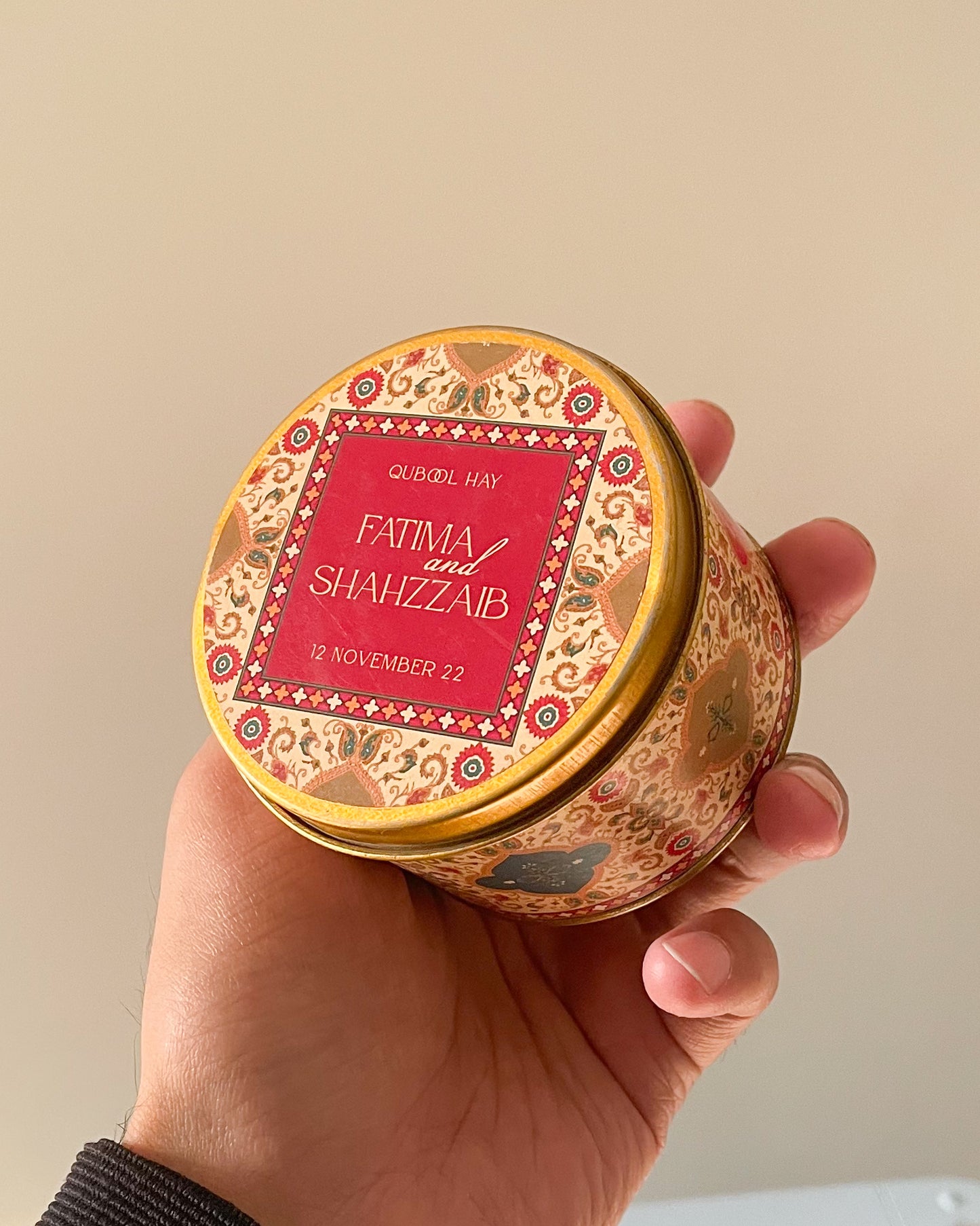 3 Inch Round Tin Bid Box D001