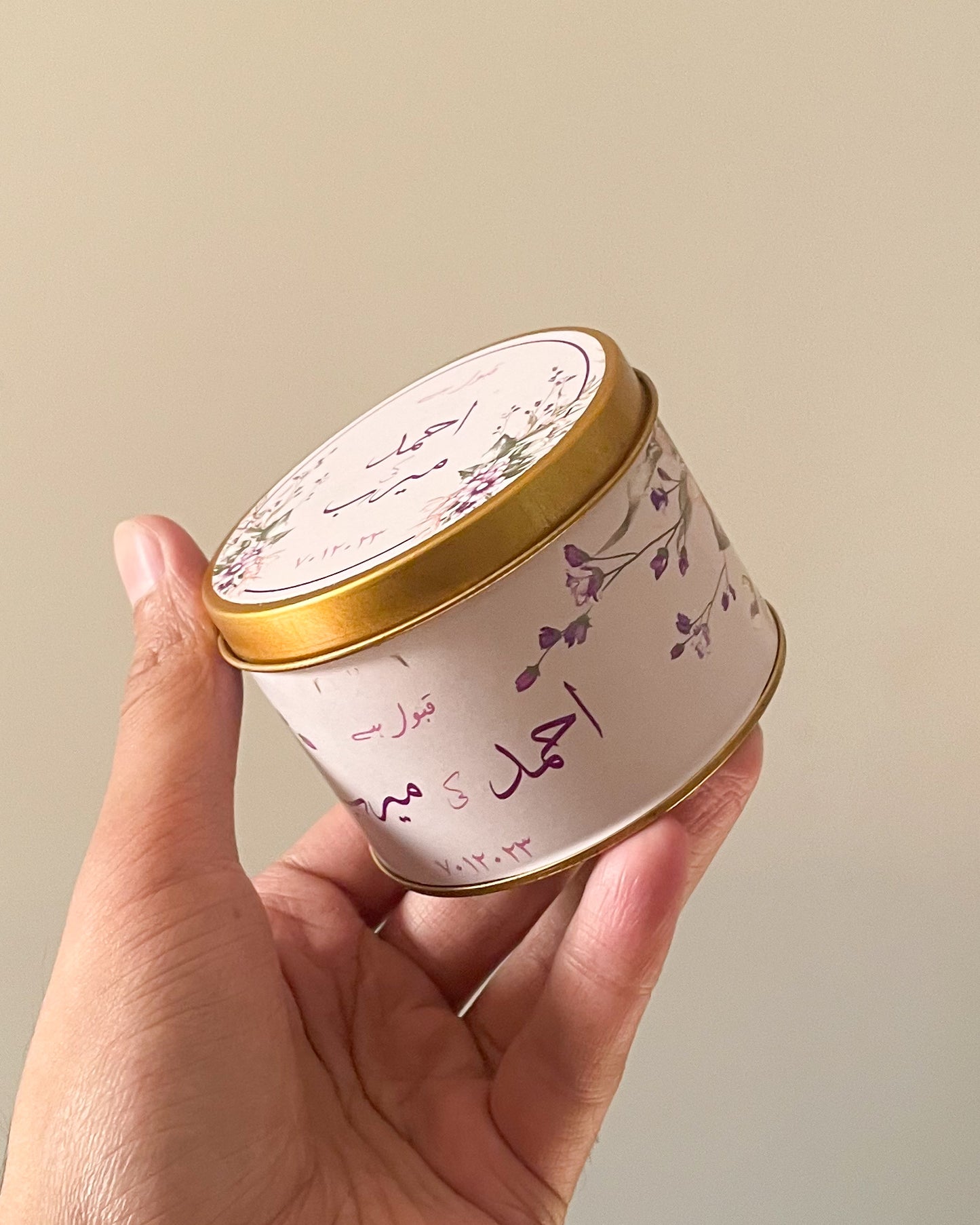 3 inch Round Tin Bid Box D004