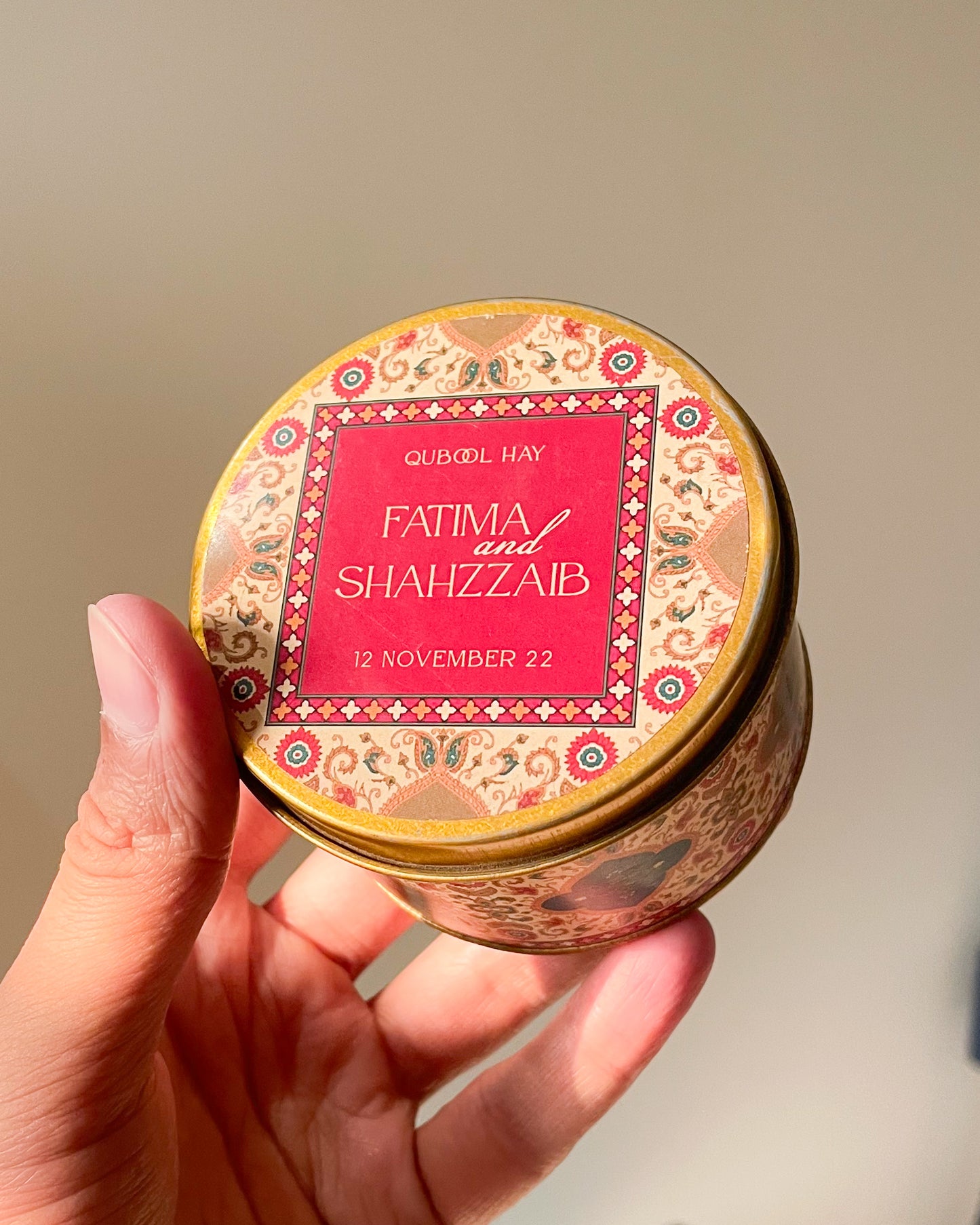 3 Inch Round Tin Bid Box D001