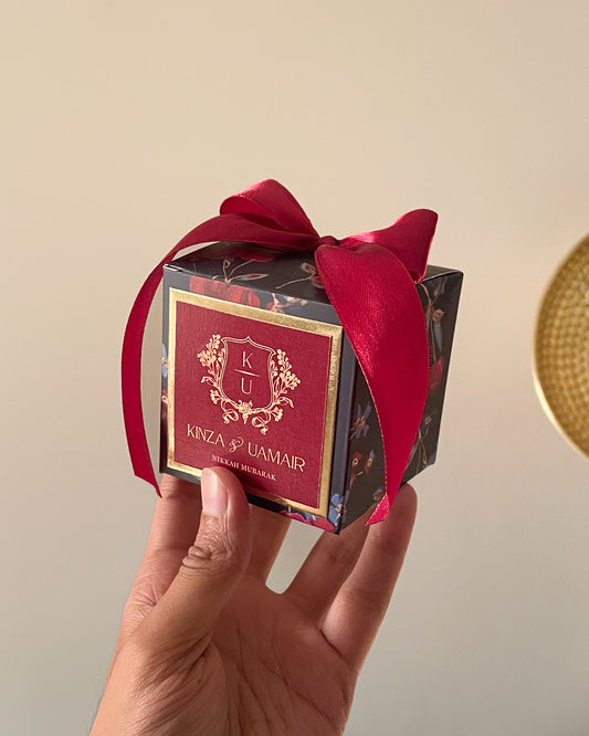 Floral Bow Bid Box D003