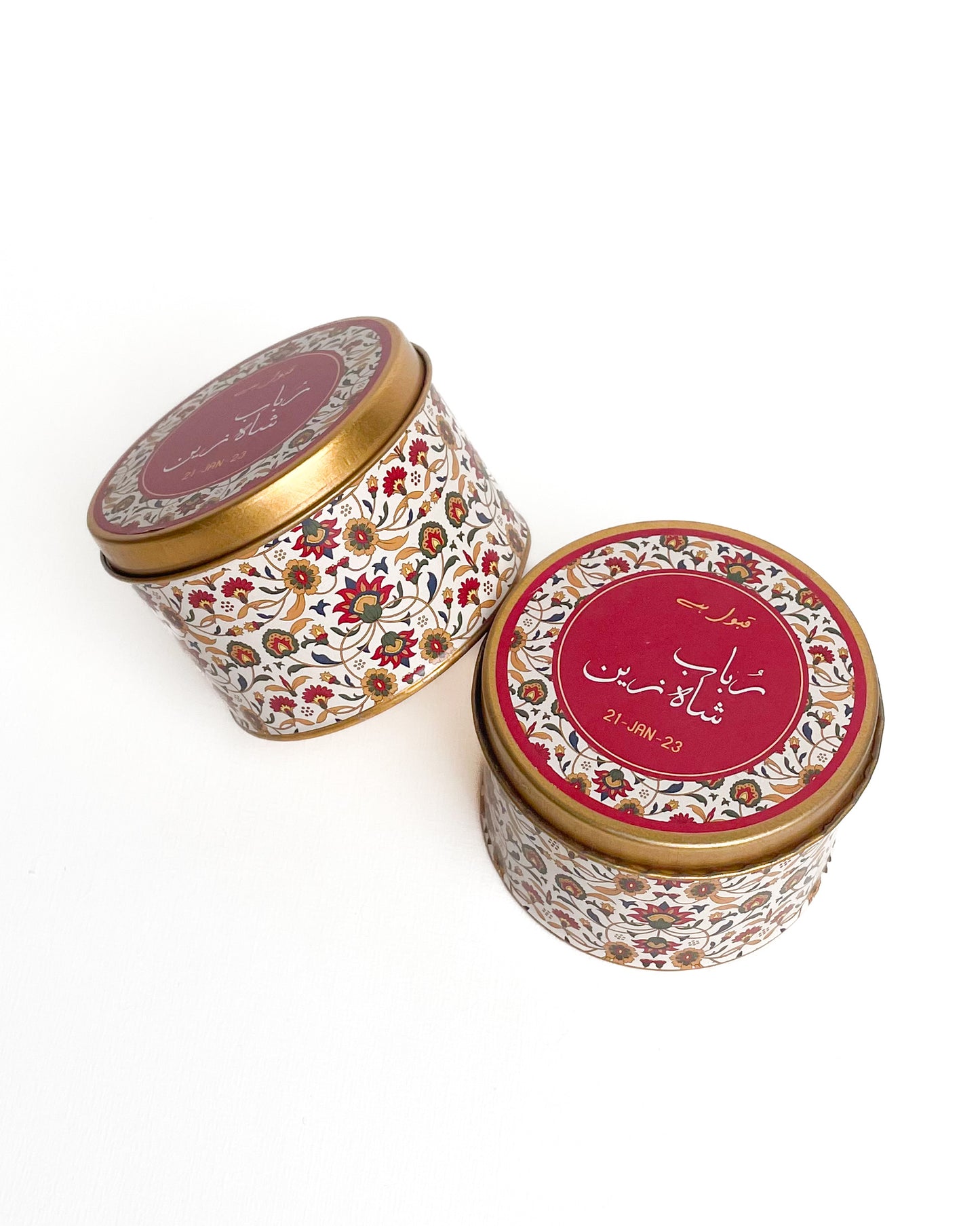 3 inch Round Tin Bid Box D006