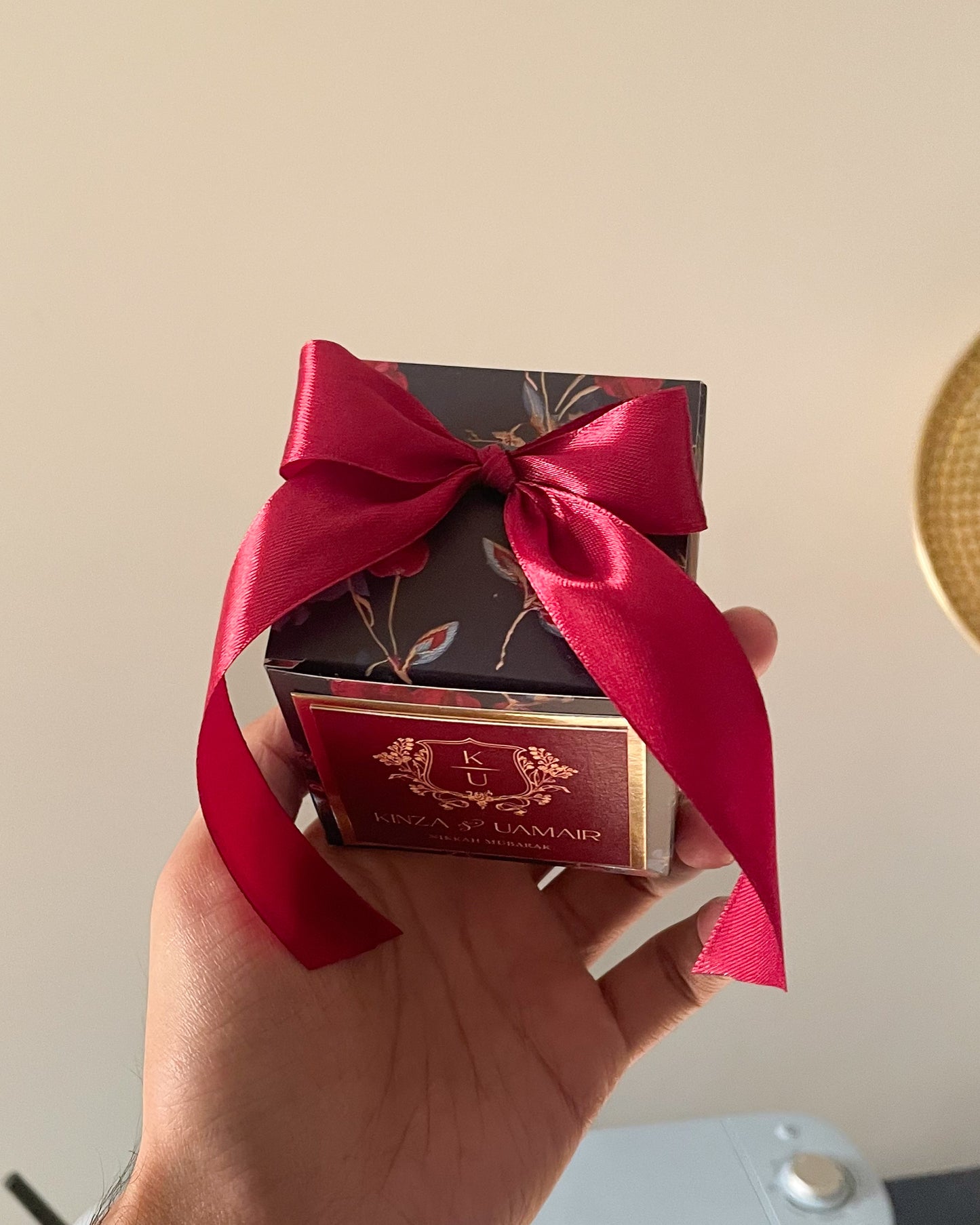 Floral Bow Bid Box D003