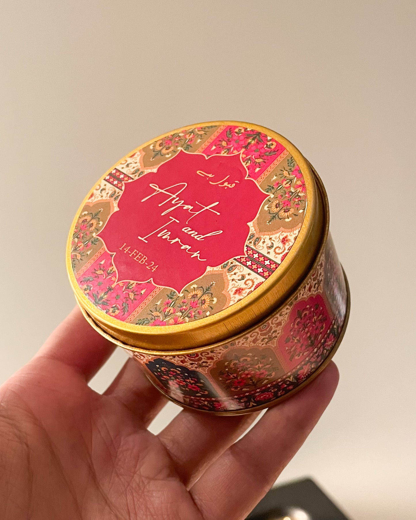 3 Inch Round Tin Bid Box D002