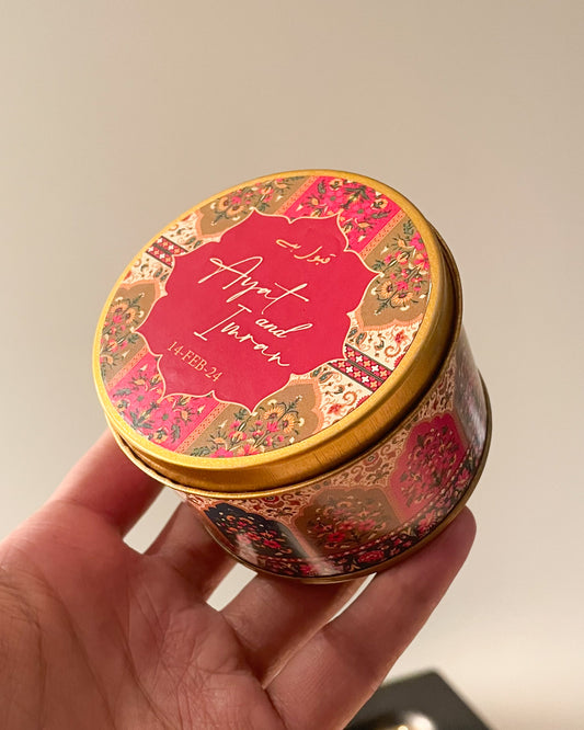 3 Inch Round Tin Bid Box D002