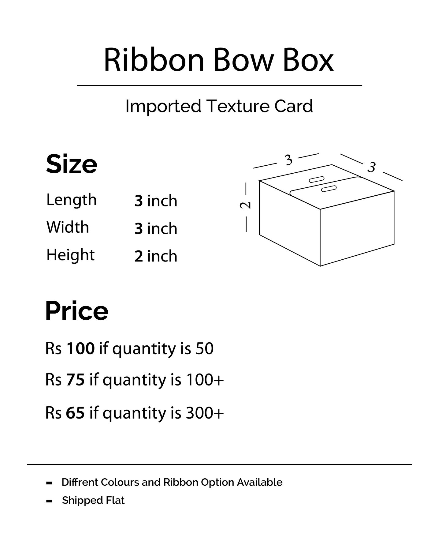 Ribbon Bow Bid Box D005
