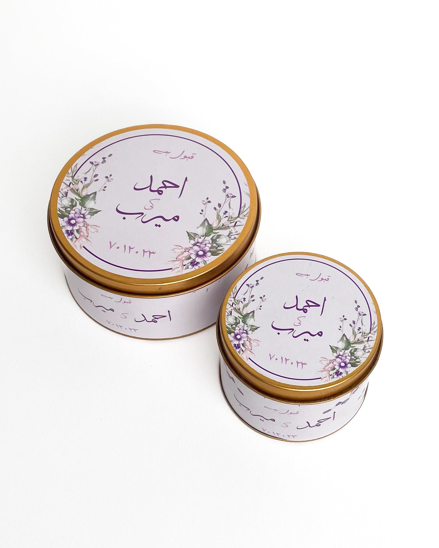 3 inch Round Tin Bid Box D004