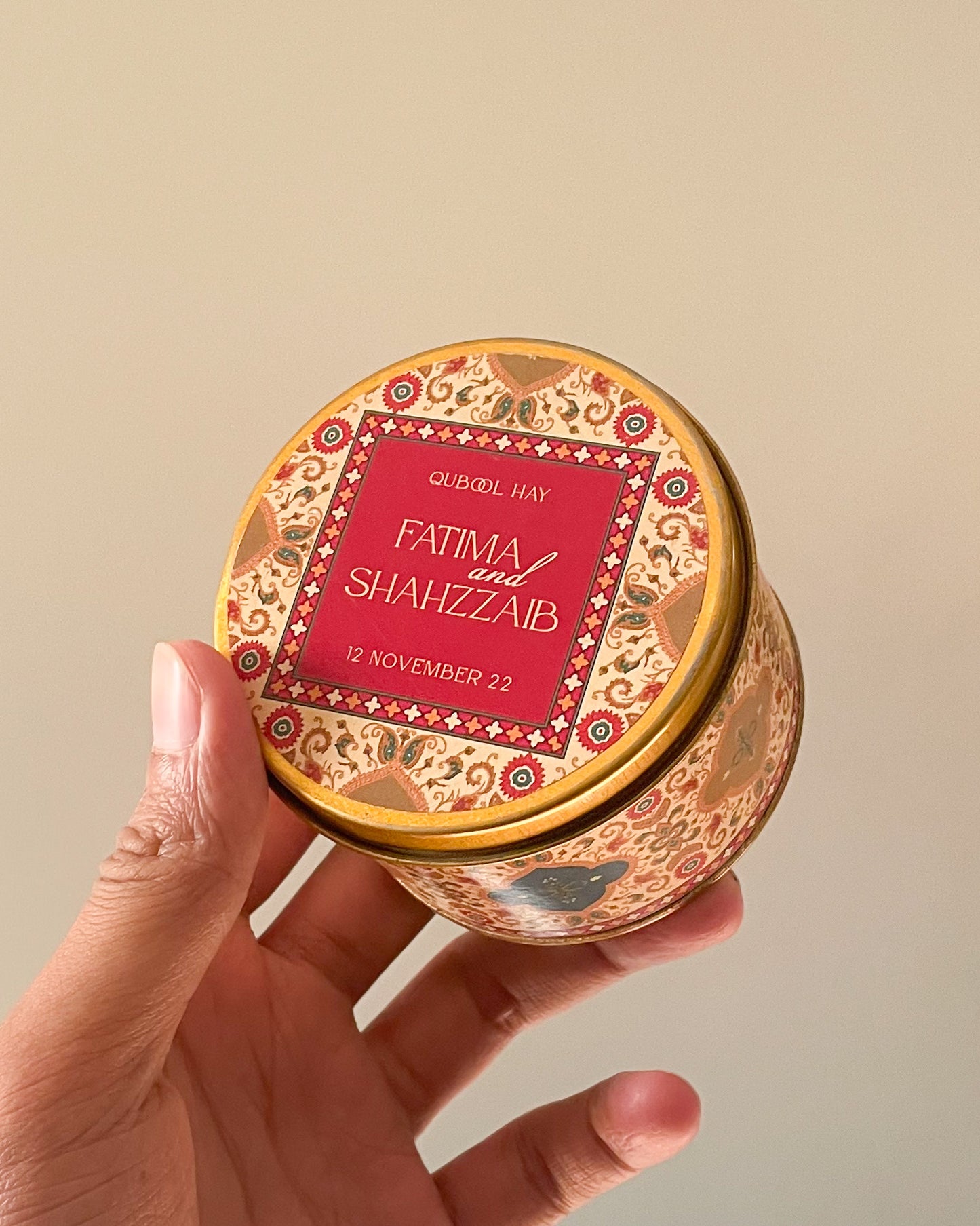 3 Inch Round Tin Bid Box D001