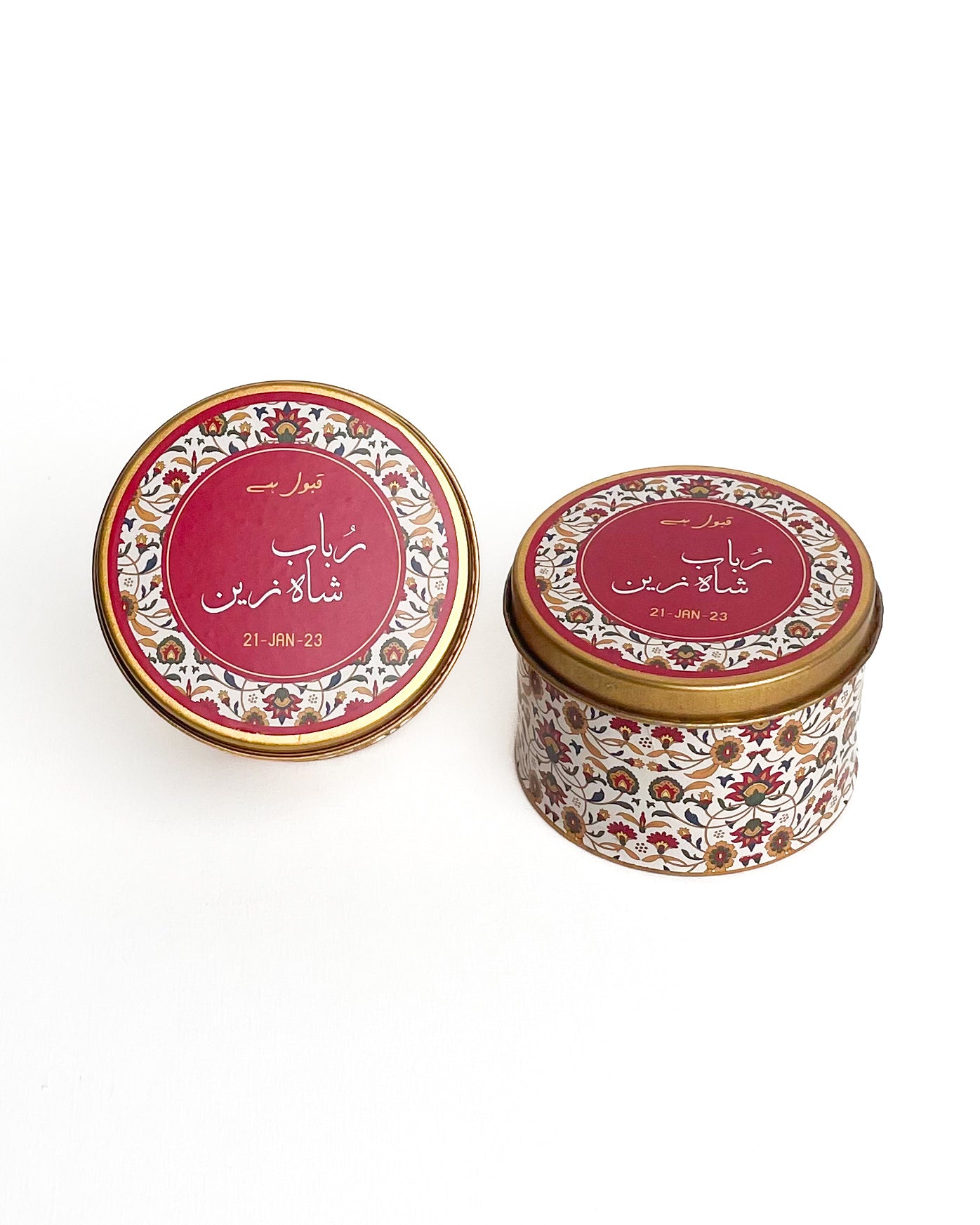 3 inch Round Tin Bid Box D006