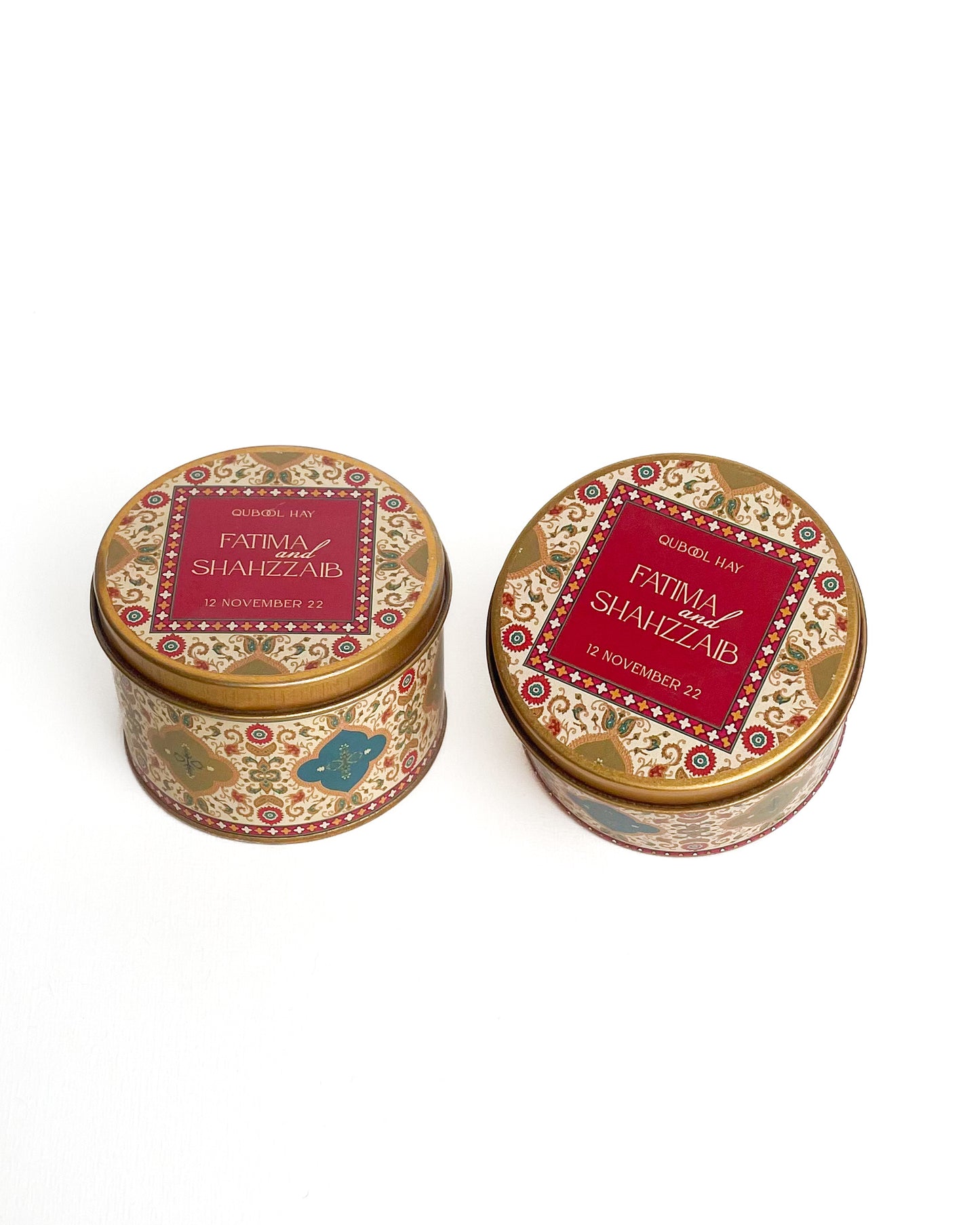 3 Inch Round Tin Bid Box D001