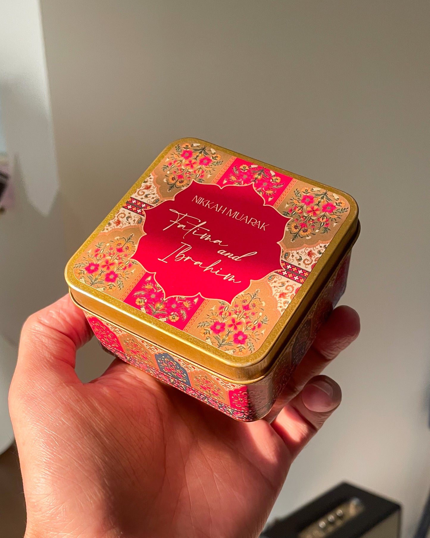 3.1 Inch Square Tin Bid Box DT010