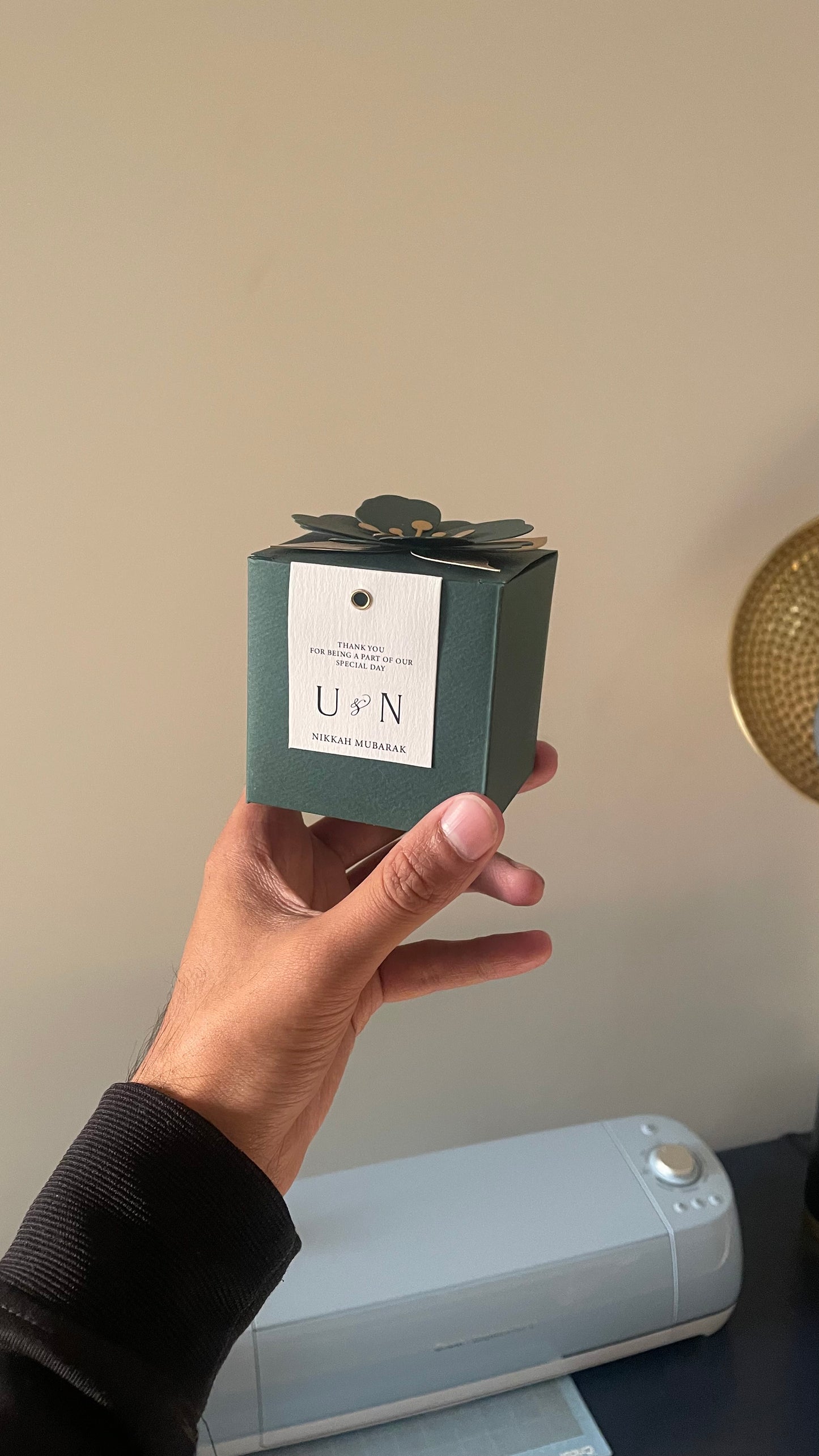 Luxe Flower Bid Box Green