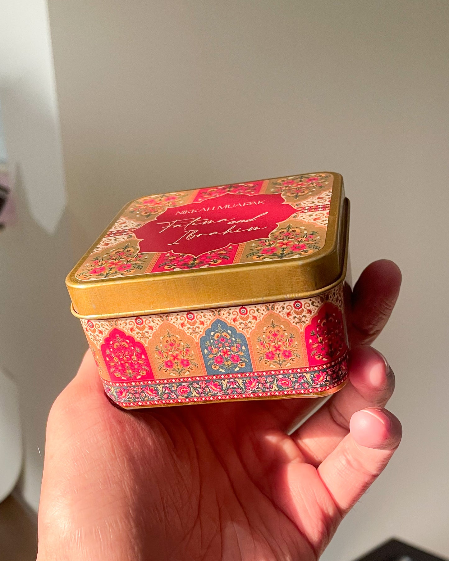 3.1 Inch Square Tin Bid Box DT010