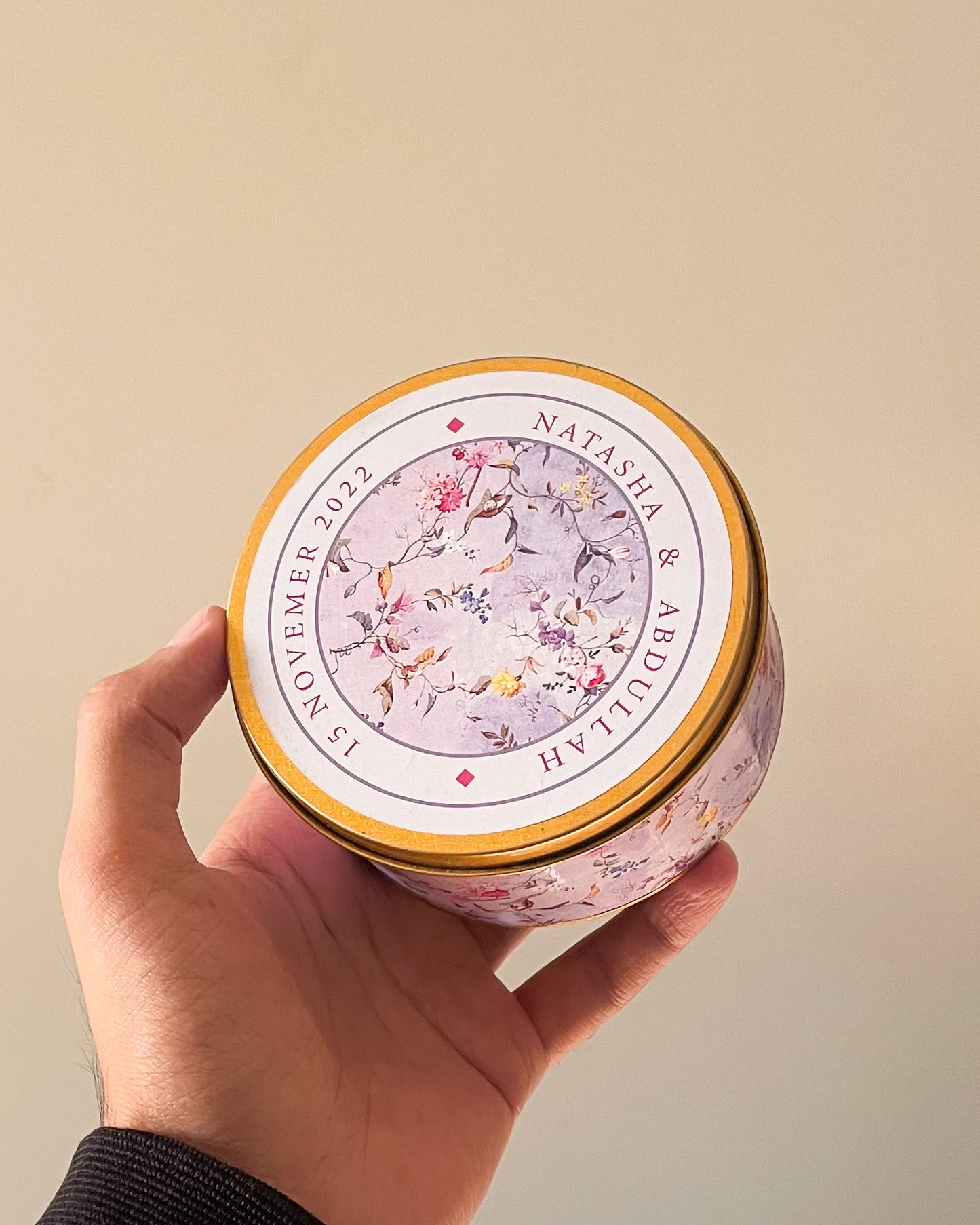 3 Inch Round Tin Bid Box D003