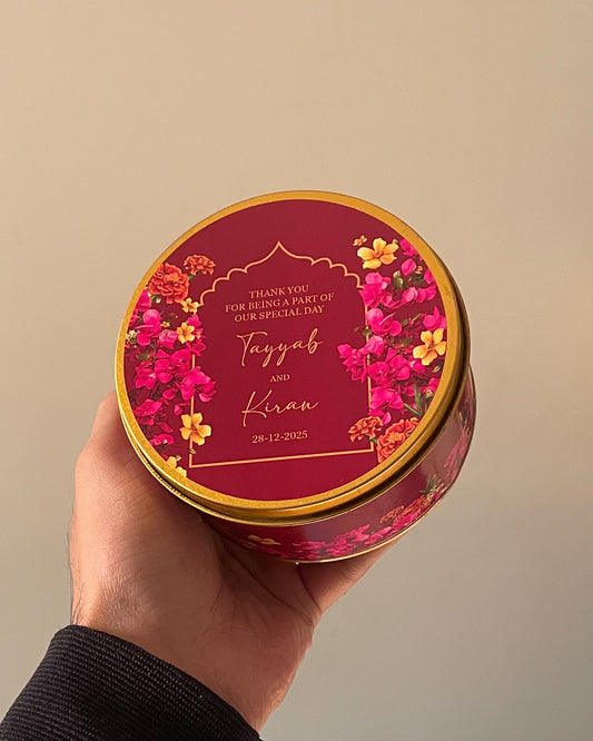 4 inch Round Tin Bid Box D007