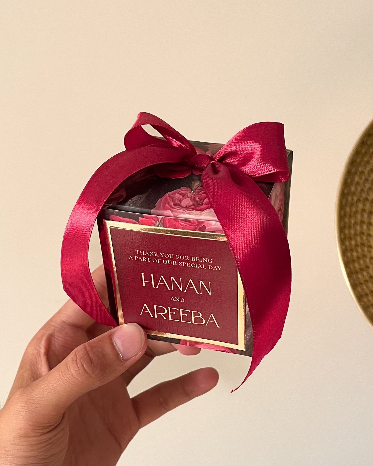 Floral Bow Bid Box D002