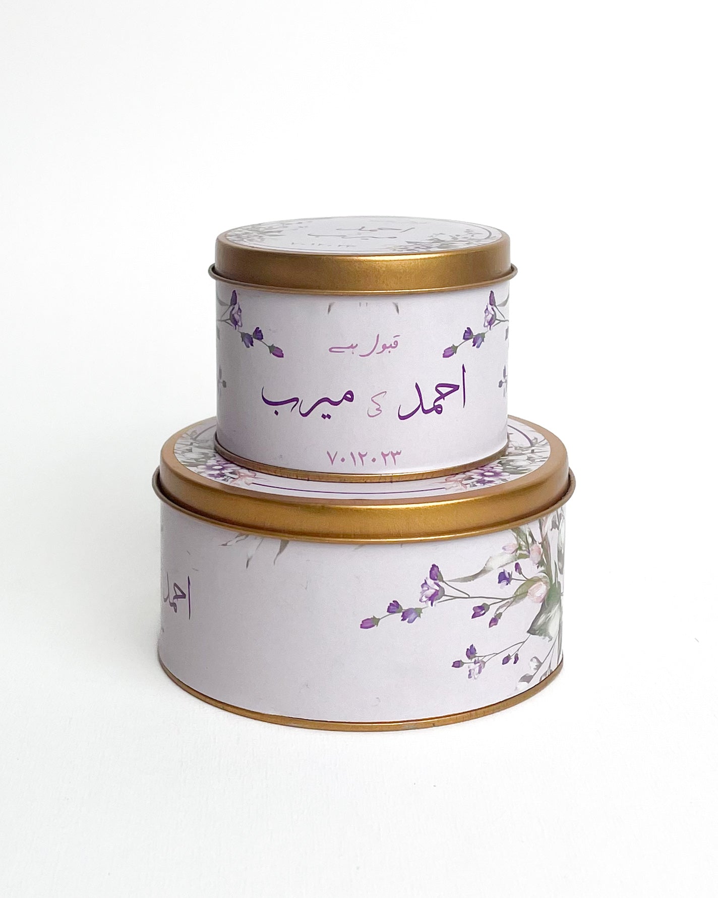 3 inch Round Tin Bid Box D004