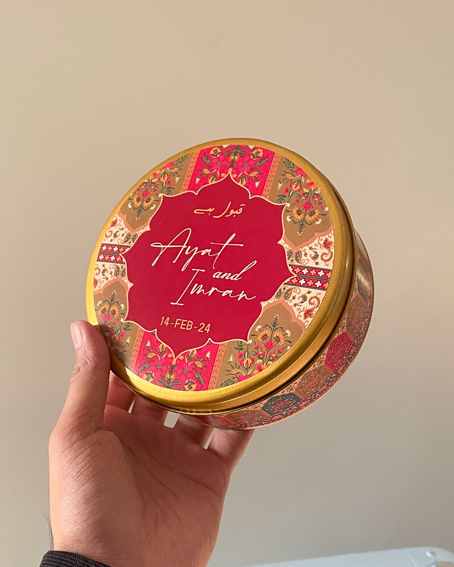 3 Inch Round Tin Bid Box D002