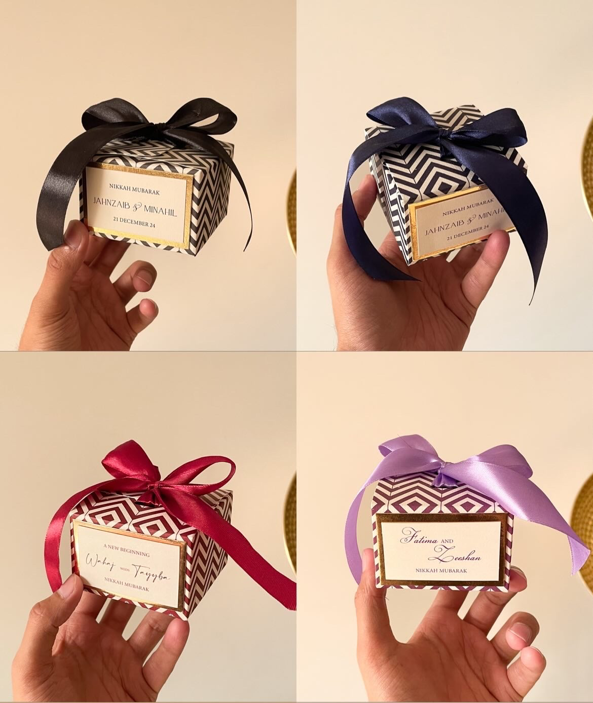 Ribbon Bow Bid Box D005