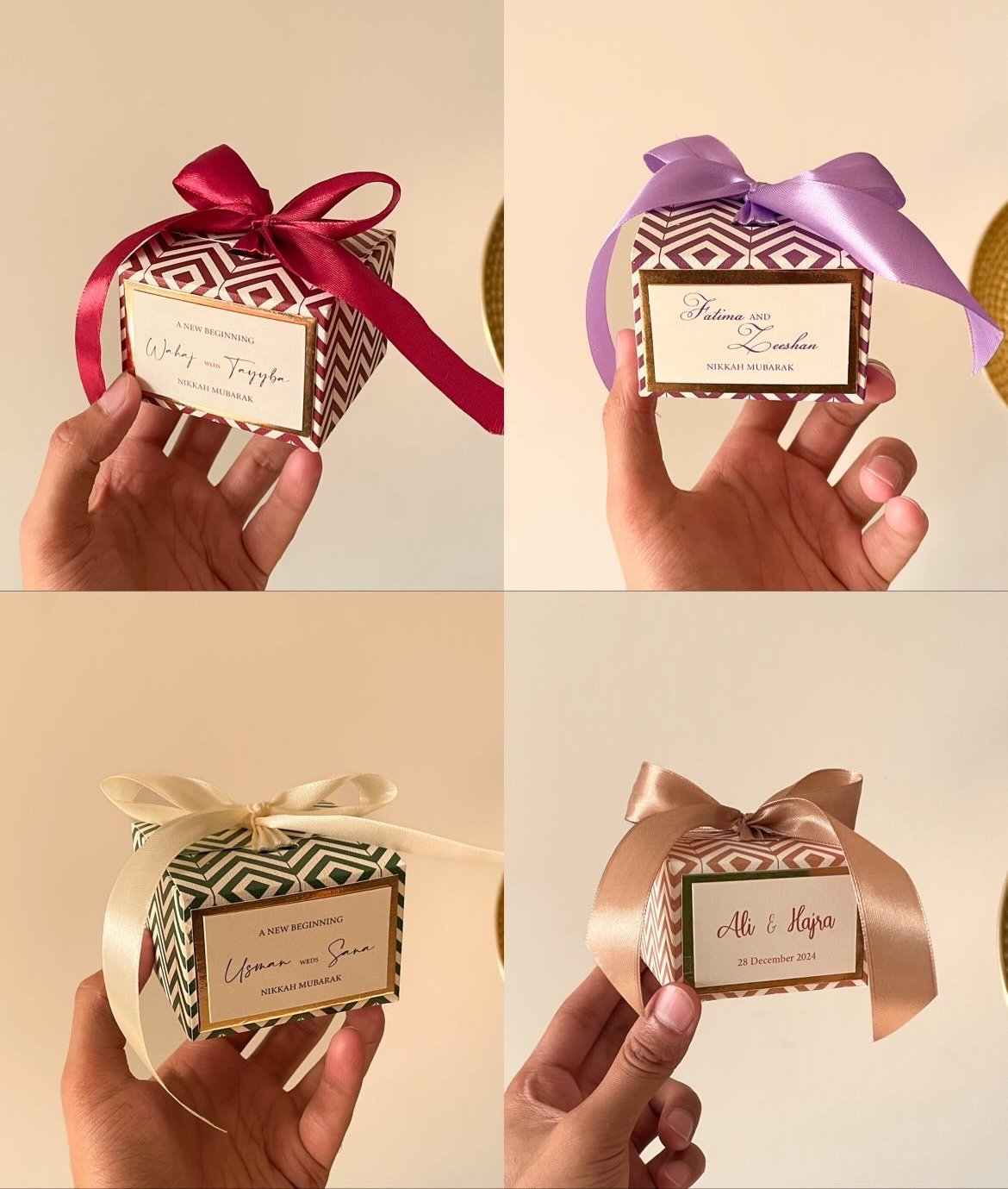 Ribbon Bow Bid Box D005