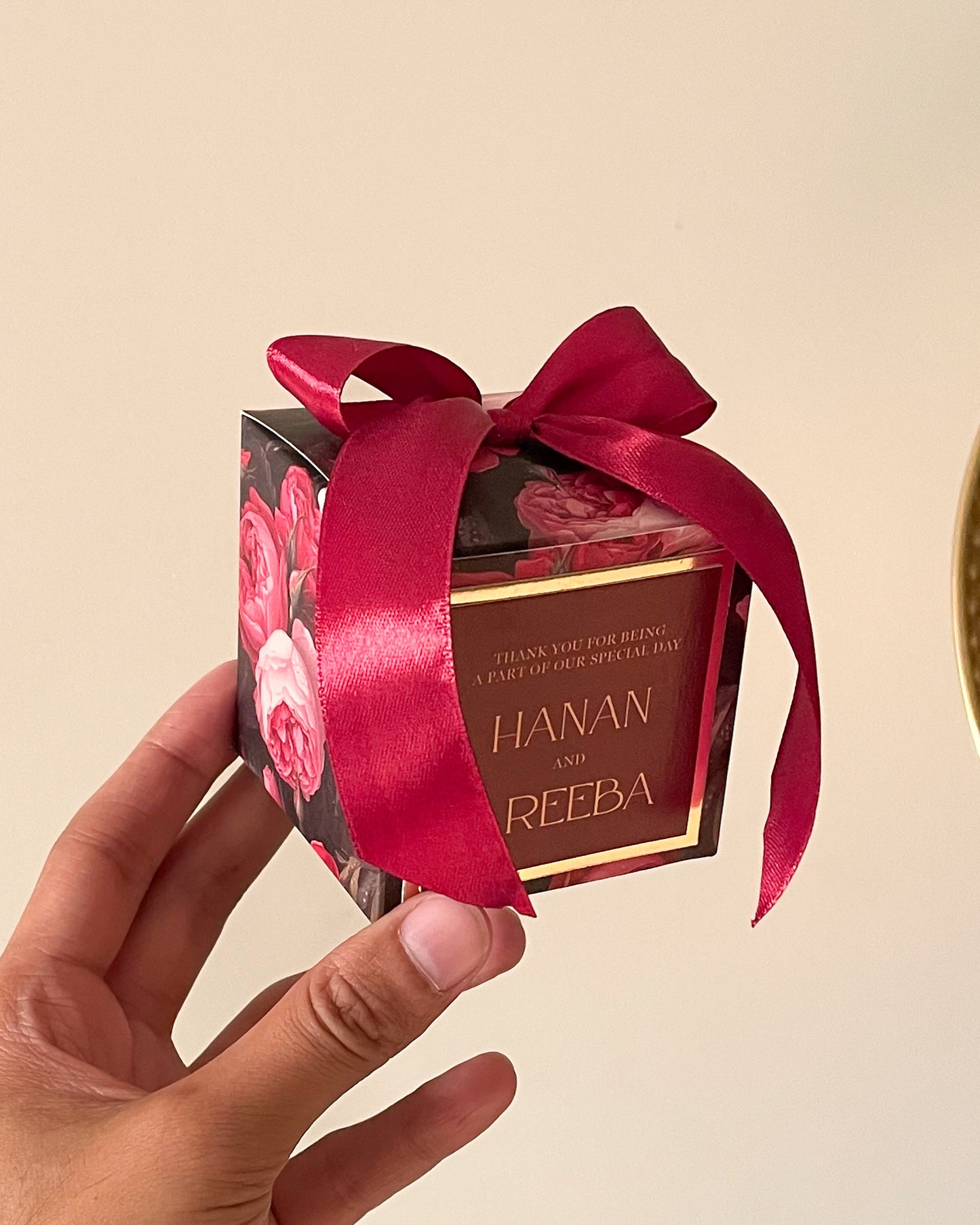 Floral Bow Bid Box D001