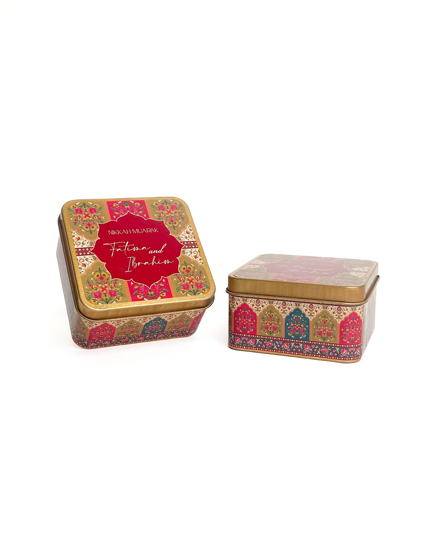 3.1 Inch Square Tin Bid Box DT010
