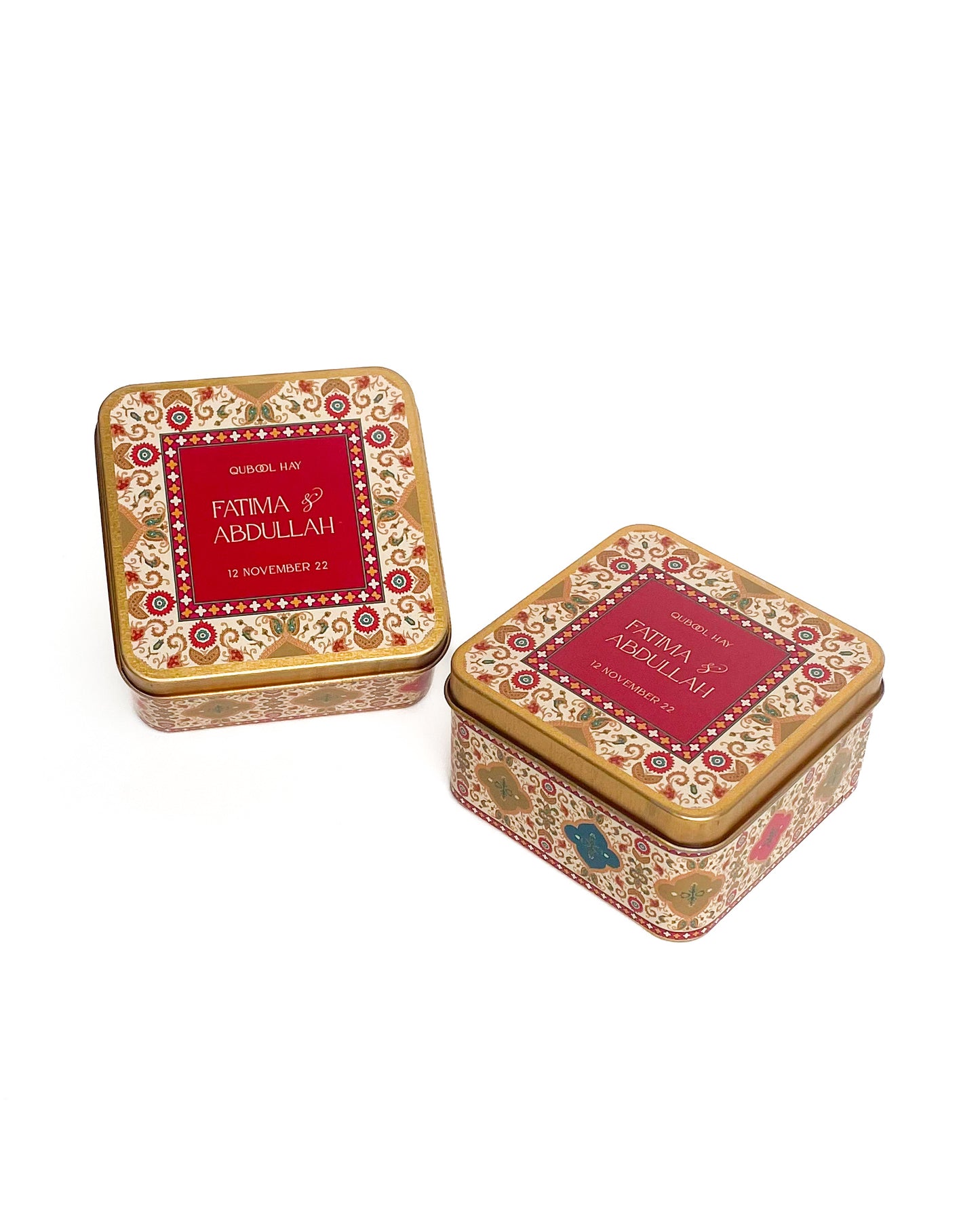 3.1 Inch Square Tin Bid Box DT009