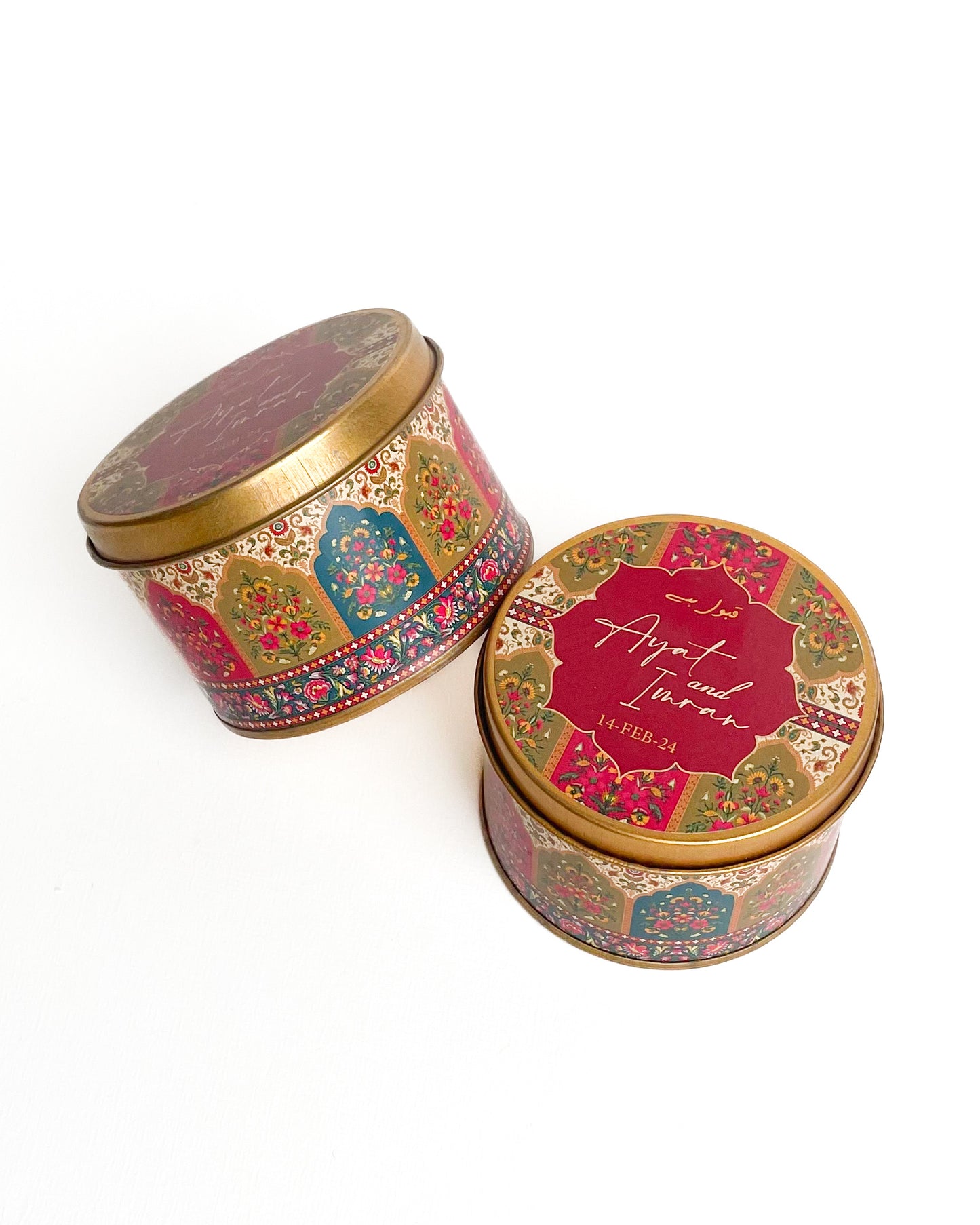 3 Inch Round Tin Bid Box D002