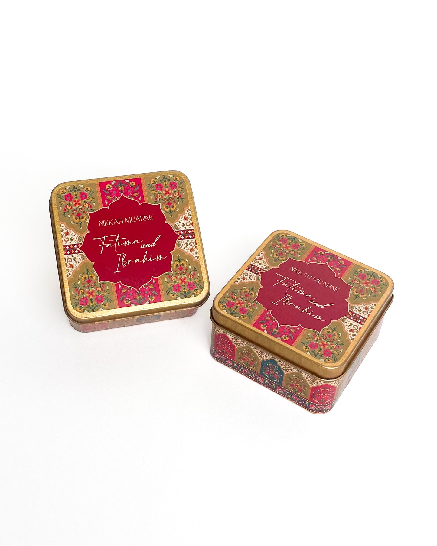 3.1 Inch Square Tin Bid Box DT010