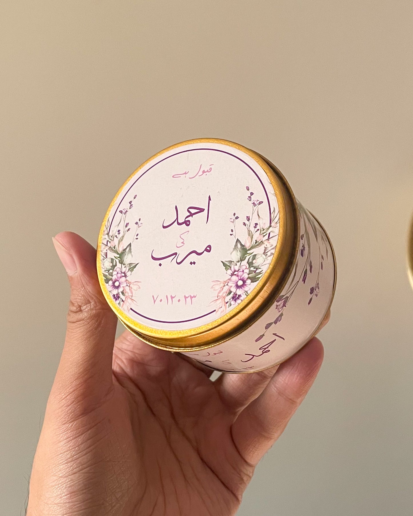 3 inch Round Tin Bid Box D004