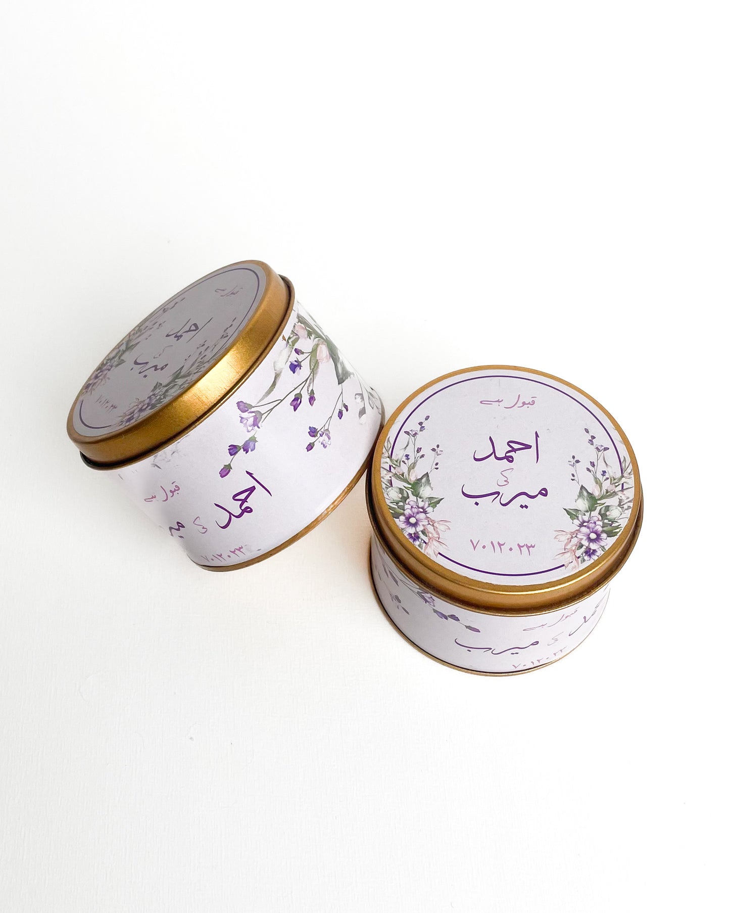 3 inch Round Tin Bid Box D004