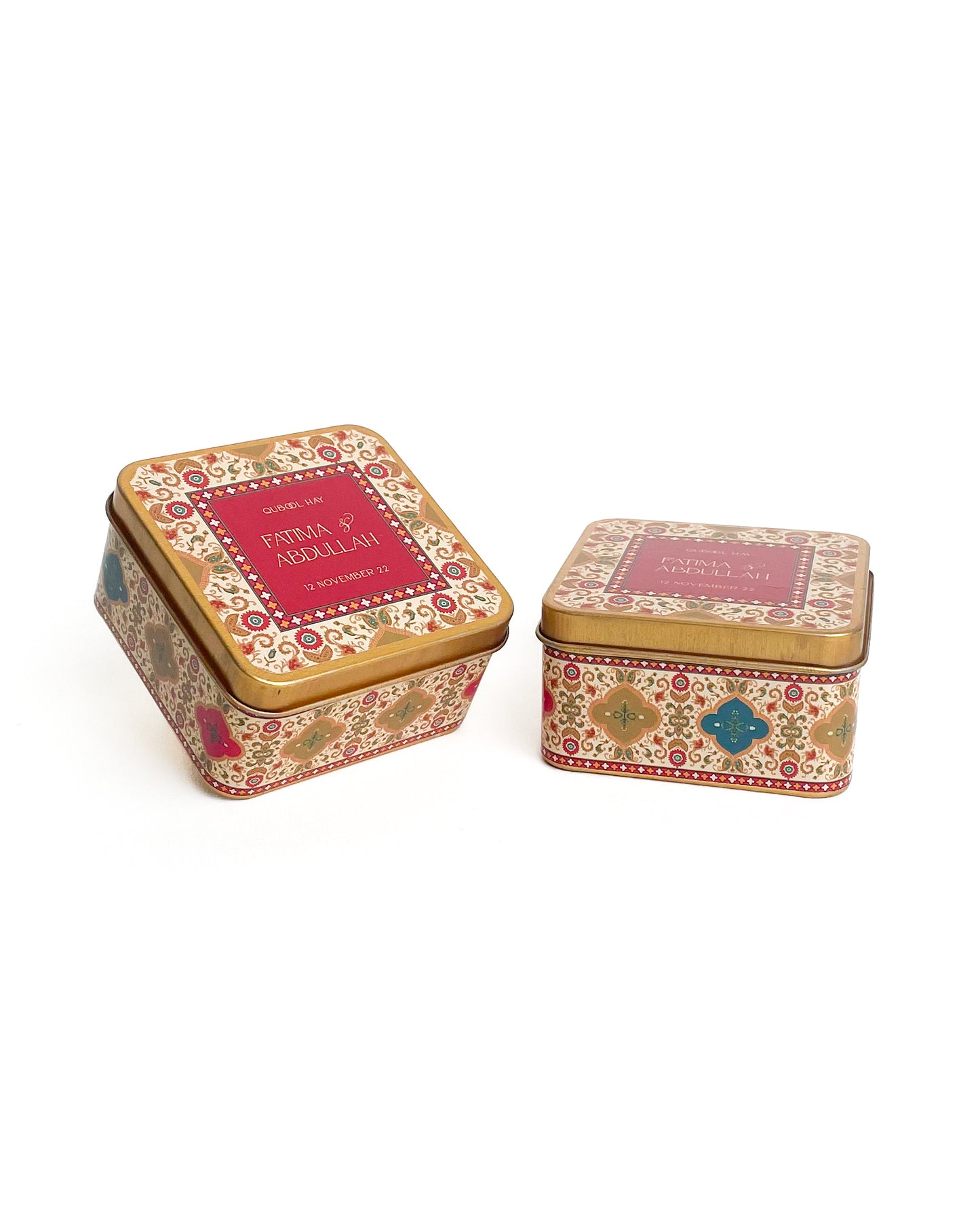 3.1 Inch Square Tin Bid Box DT009