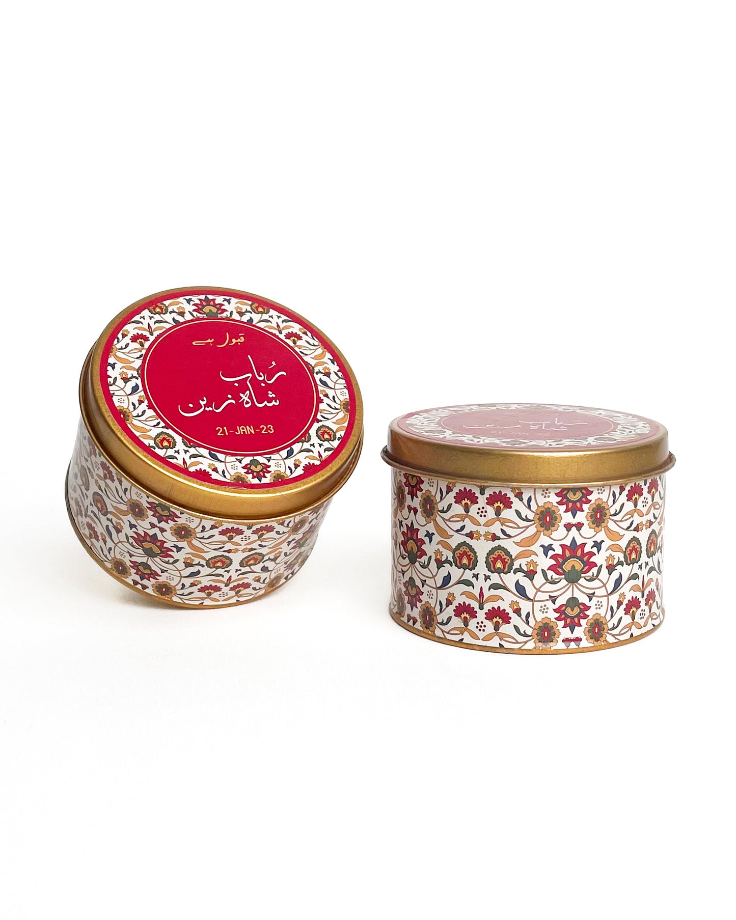 3 inch Round Tin Bid Box D006