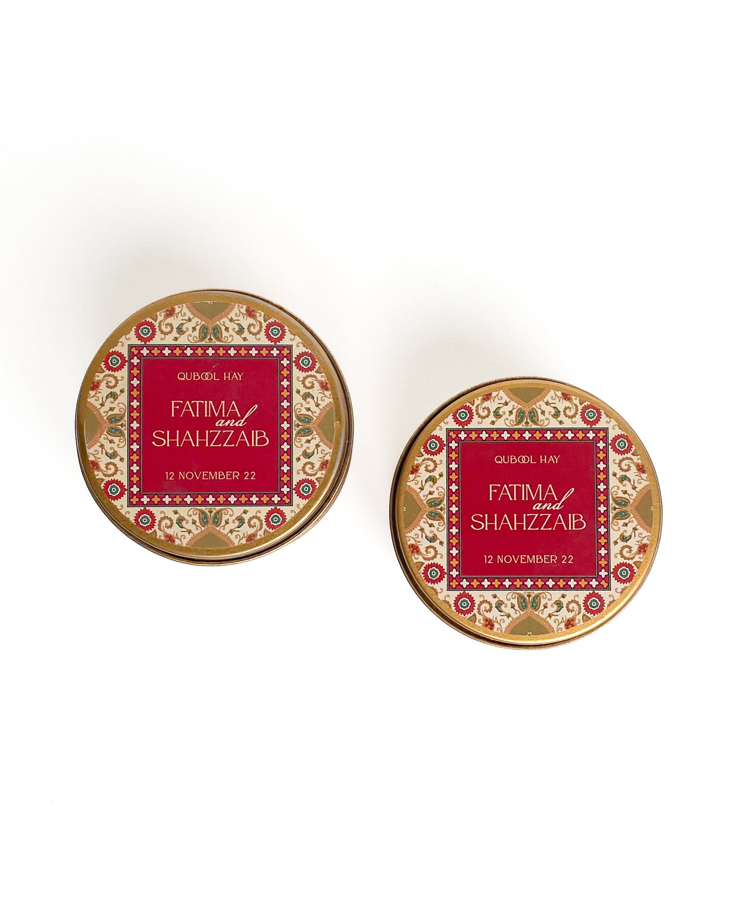 3 Inch Round Tin Bid Box D001