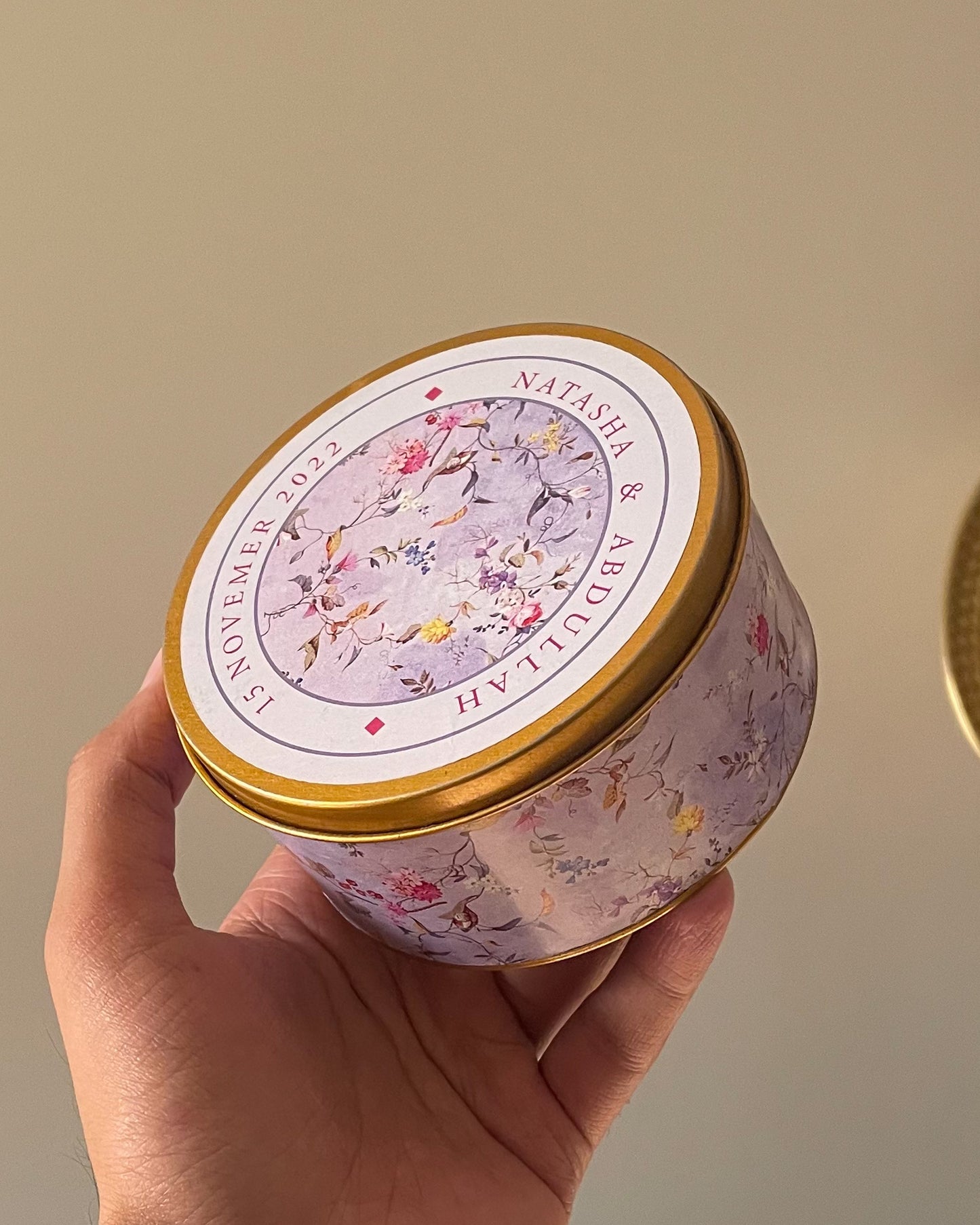 3 Inch Round Tin Bid Box D003