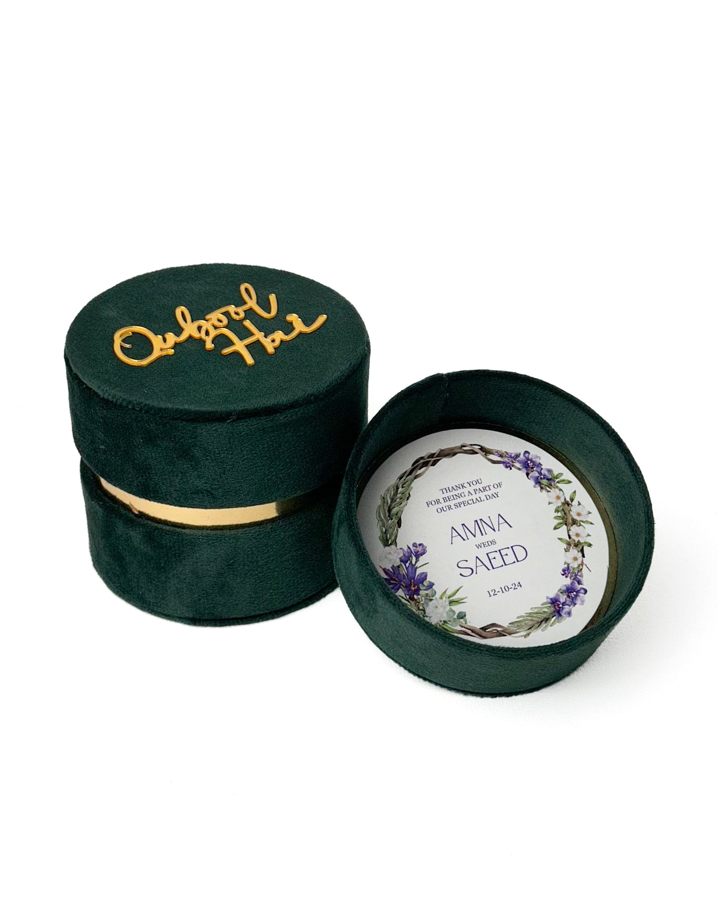 Round Velvet Bid Box