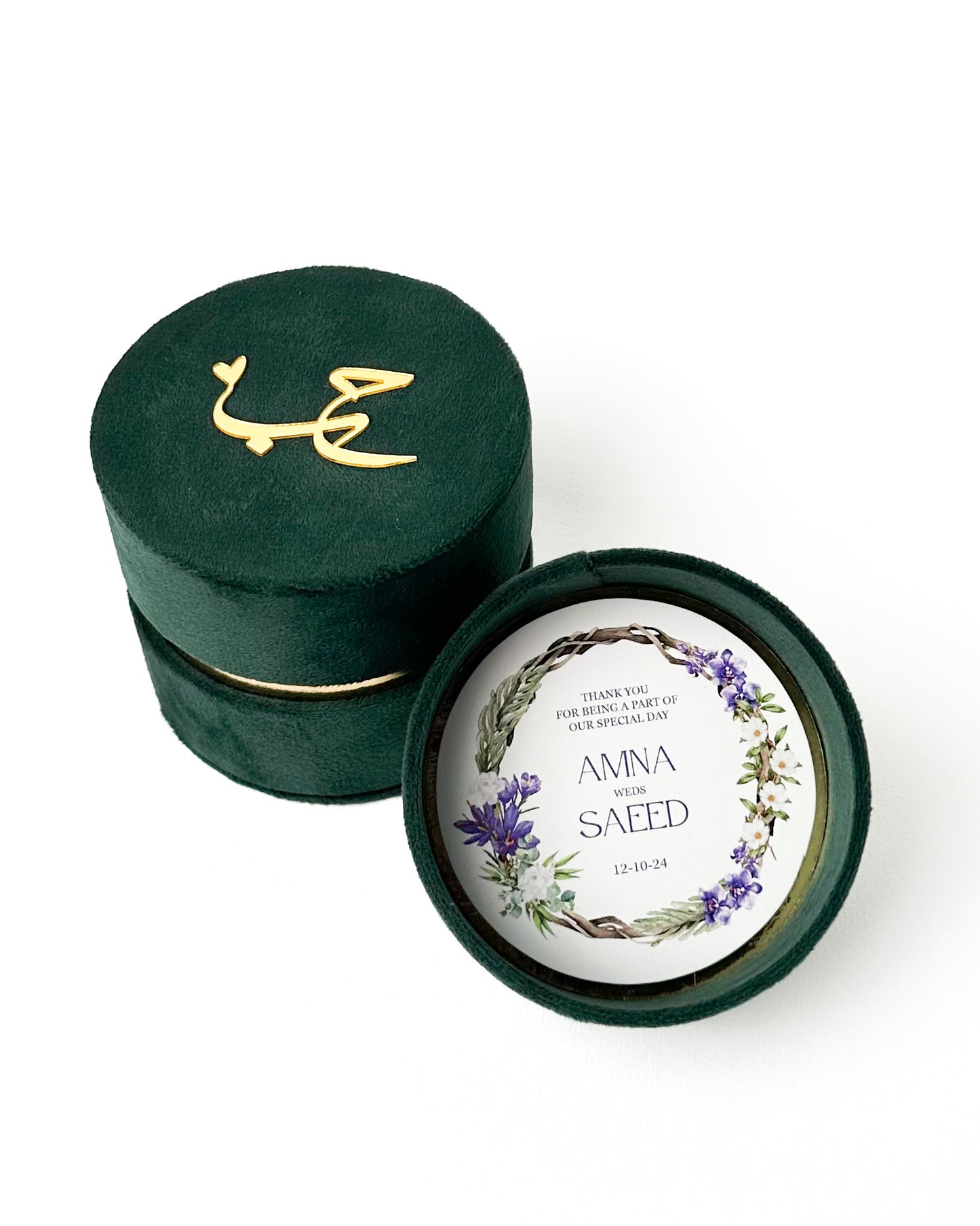 Round Velvet Bid Box D002